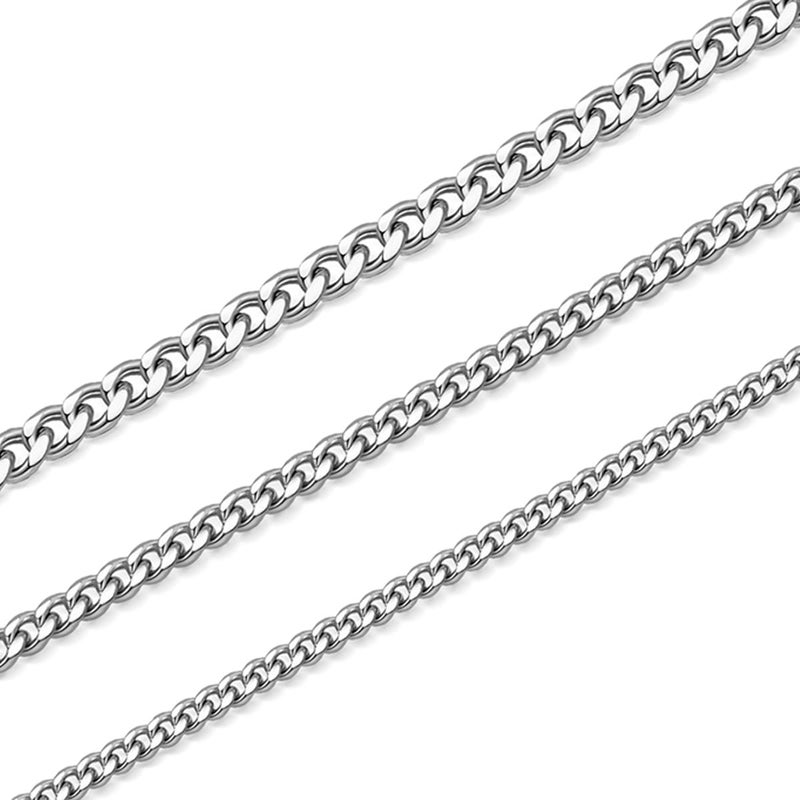 Monily Cuban Link Chain for Men 9mm 20 Inches Stainless Steel Mens Chain Necklaces Mens Jewelry - Image 1